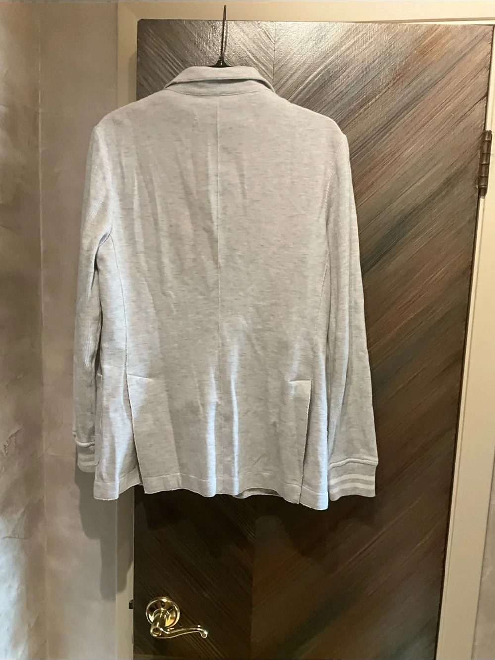 Eleventy Light Gray Knit Zip-Front Layered Sweatshirt